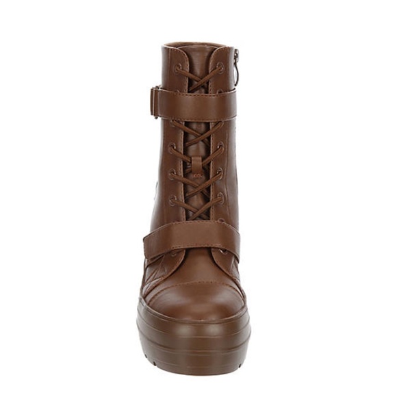 LIMELIGHT WOMENS JAZZIE LACE UP BOOT - COGNAC - Picture 3 of 7